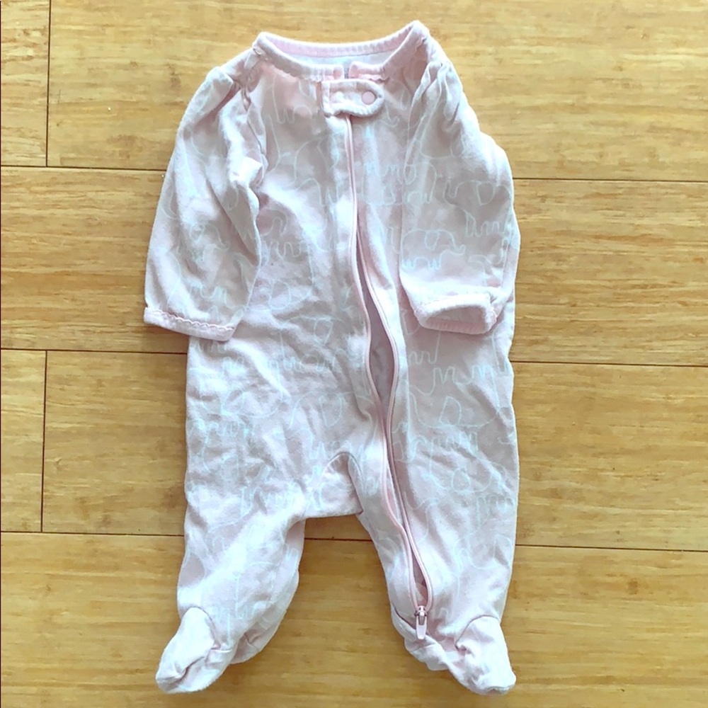 Pink elephant 3M zip up sleeper